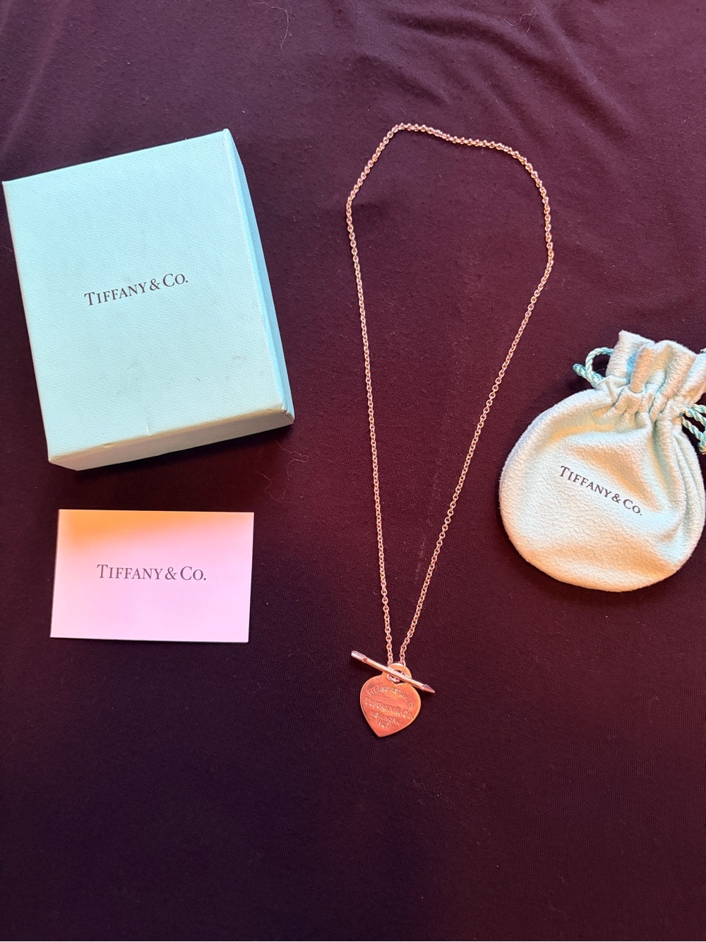 Tiffany & Co. Sterling Silver Heart Toggle Pendant Necklace - Silver